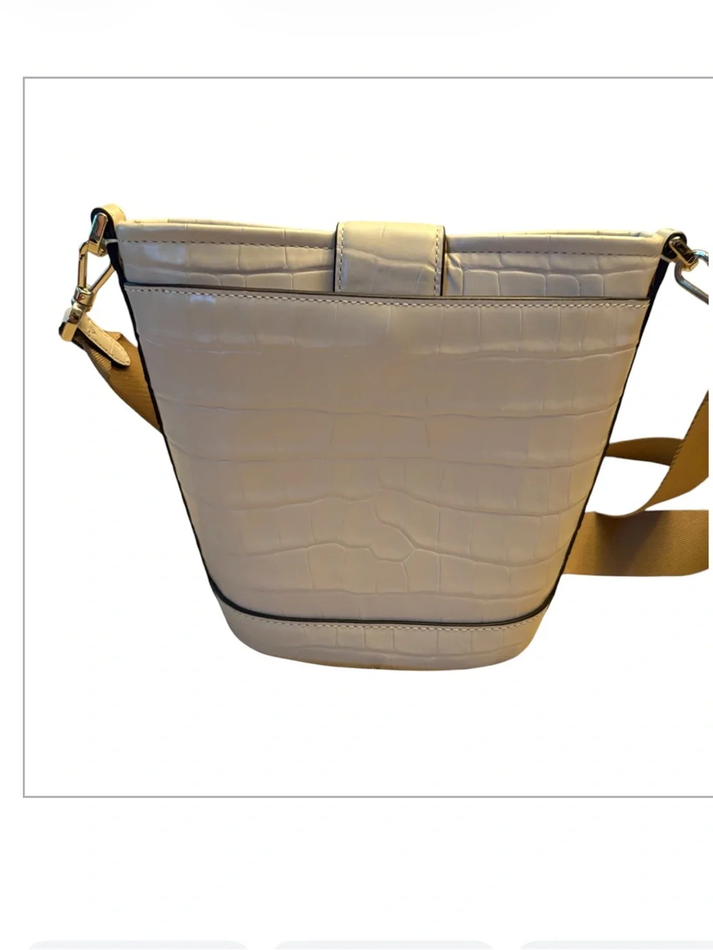 Kate Spade New York Audrey Mini Croc Embossed Bucket Crossbody Bag